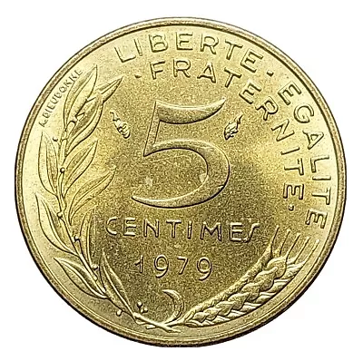 France 5 Centimes 1979 Copper-aluminium-nickel Coin Marianne K402 • $3.72