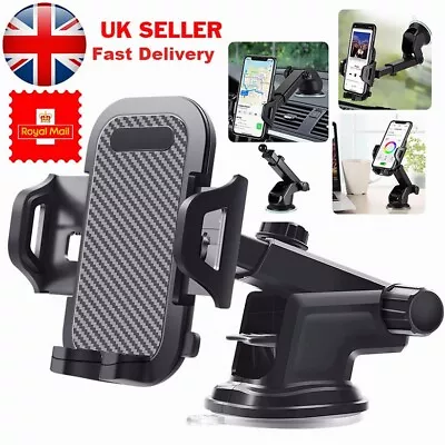 Universal Car Mobile Phone Holder 360 Windscreen Dashboard GPS Stand Cradle UK • £6.40