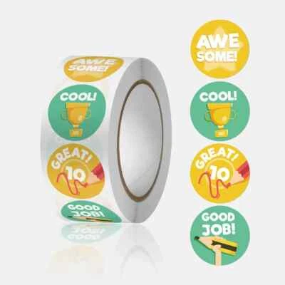 £0.99 • Buy Kids  Awesome  Cartoon Reward / Praise Stickers - Teacher Parent  25mm Round