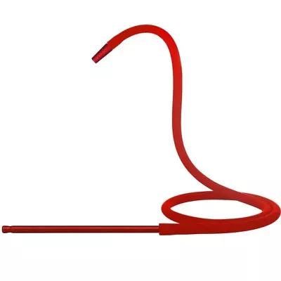 MYA Silicon Hookah Hose Durable Silicone Washable Shisha Pipe Metal Tip Red • $22.99