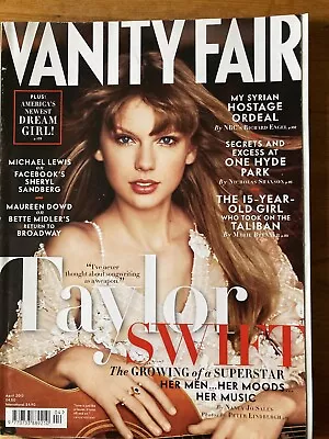 Taylor Swift Vanity Fair Magazine April 2013 • £7