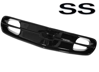 1998-2002 Camaro SS SLP Style Gloss Black Front Bumper Grille & Silver SS Emblem • $305