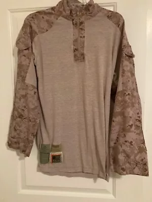 Usmc Desert Marpat Frog Shirt - 1/4 Zip Size Small Regular • $29.99