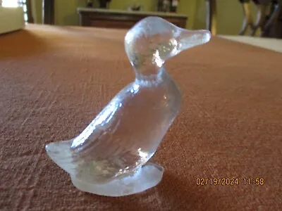 Vintage Pressed Clear Glass Miniature 2-1/2   Duck • $8
