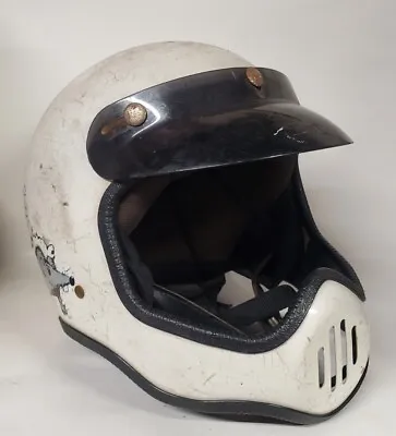 Vintage Helmet Motorcycle Simpson Bell Moto Chopper Harley Motocross Supercross • $139.99