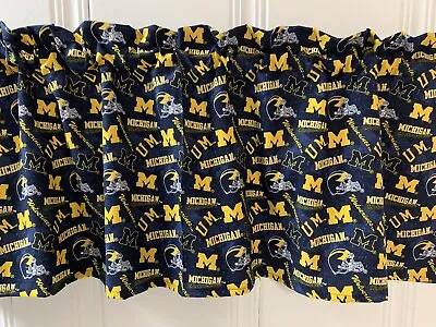 University Of Michigan Wolverines College Sports VALANCE CURTAIN 42x14 RV • $19.99