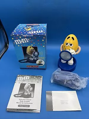 Vintage Yellow Peanut M&M Brand Mega Phone Landline Telephone Collectable CIB • $24.97