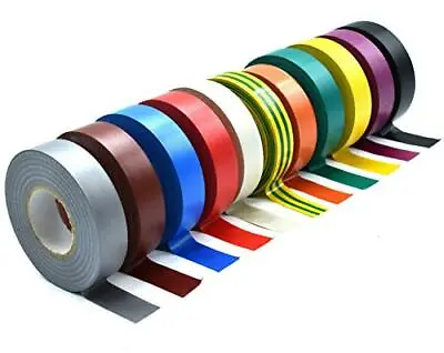 PVC Insulation Tape - Mixed - 20m - 11 Pack • £14.89