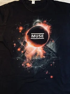 MUSE Band Shirt Neutron Star Collision 2010 Planets RARE Medium Black Tee • $19.99