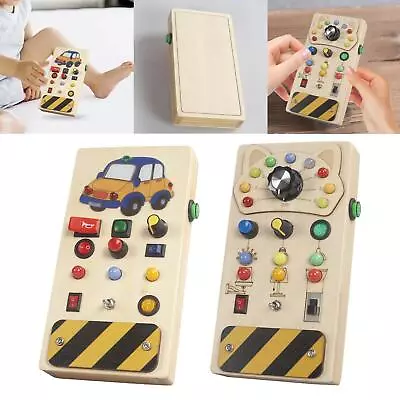 Lights Switch Busy Board Toys With Buttons Basic Motor Skills Travel Toy • £18.80