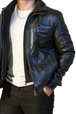 Premium Men's Genuine Leather Jacket - Handcrafted Vintage Style - High Quality • $180