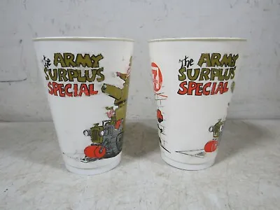 Vintage 1976 7-11 Plastic Cup Wacky Races Army Surplus Special 2 • $12