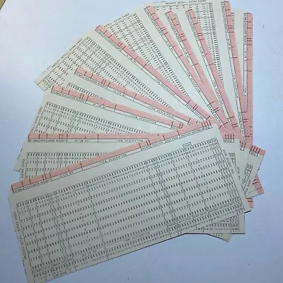 10 Vintage COMPUTER PUNCH CARDS MCM John Stuart 70-80s • $7.99