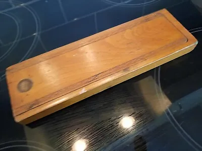 £9.99 • Buy Vintage Wooden Pencil Box With Edge Detail
