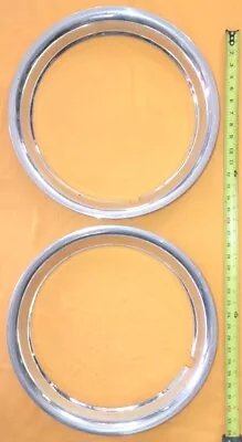 2 Wheel RIM Trims Vintage 17  Stainless Trim Ring - GM MoparChevy Rally USED • $39.99