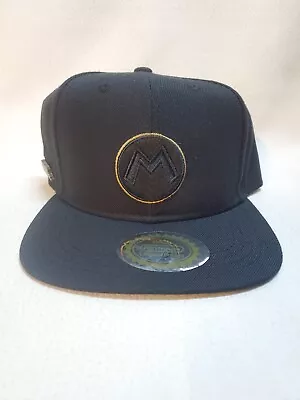 Brand New Nintendo Super Mario M Symbol Black Snapback Cap Hat • $13.99