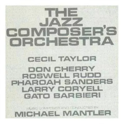 Michael Mantler Jazz Composer's Orchestra New Cd • $23.03