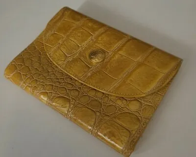 FENDI Wallet Yellow  Alligator Vintage Made In Italy Coin Wallet • $395