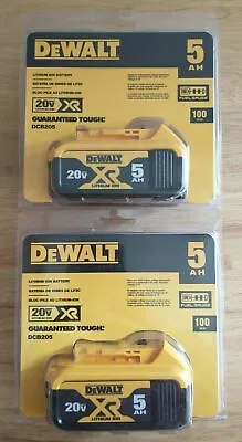 2PCS New DeWalt 18v 20v XR Max 5.0ah Battery DCB184 Li-Ion Battery • $152