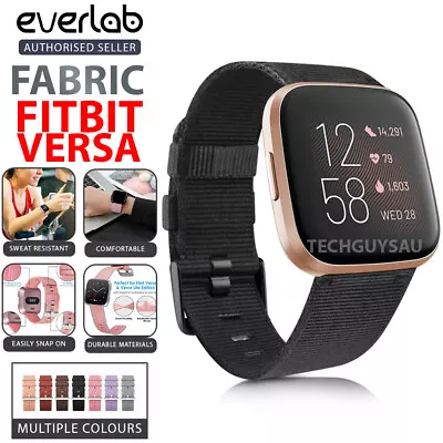 Fitbit Versa 1 / Lite / 2 Replacement Band Fabric Canvas Watch Strap Wristband • $9.90