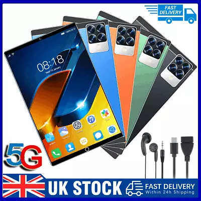 5G 10.1'' Ultra-thin Tablet PC HD IPS Screen 12G+640G Dual-Card +WIFI Android12 • £59.55