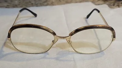 Lottet France Vintage Eyeglasses 31-121 A Gold Square Frame Made In France 80's • $35