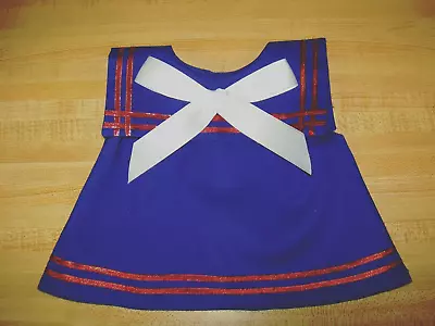 GIRLS SAILOR SUIT BLUE DRESS W/RED TRIM WHITE BOW For 16  CABBAGE PATCH CPK KIDS • $16.99