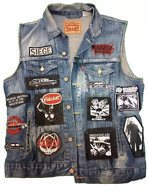 Metal Battle Vest- Horror - Death Metal - Punk - Hearse - Levi - Xl • $123.09