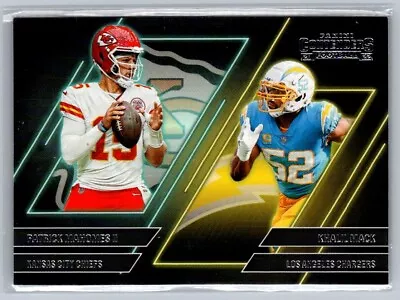 2022 Panini Contenders Patrick Mahomes II & Khalil Mack #CS-MM Chiefs Chargers • $2