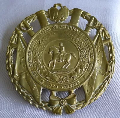 $24.99 • Buy '52 VA Metalcrafters Brass C.S.A. Embossed Trivet Confederate States Of America