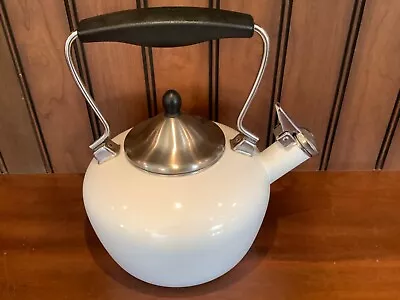 Chantal Tea Kettle White Enamel On Steel 1.7 Qt. Classic Tea Pot • $12