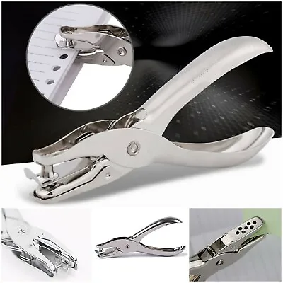 Paper Card Plier Hole Punch Universal Size 6mm Single Hole Puncher Easy Use  • £3.98