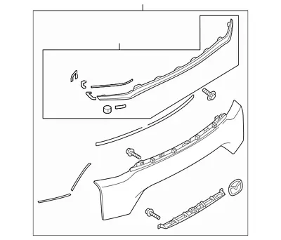 2016-2023 Mazda CX-9 OEM Rear Bumper Applique Panel Gray TK51-50-850D-2M • $779.95