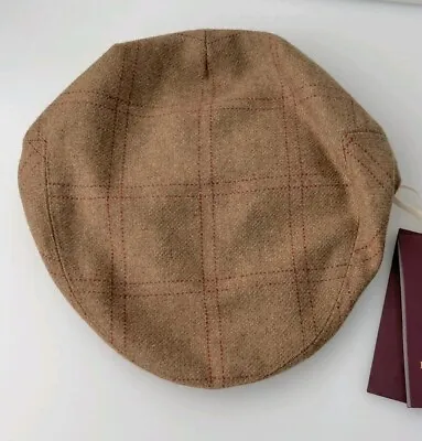 James Purdey  Brown 100% Wool Tweed Cap Hat S Small 56 • £50