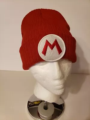 Adult Nintendo Super Mario Bros Red Knit Beanie Hat One Size Fits Most • $8.97