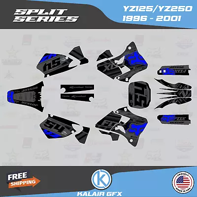 Graphics Kit For Yamaha YZ250 YZ125 (1996-2001) YZ 250 YZ 125 Split Blue Shift • $87.99