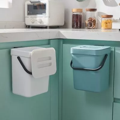 Wall Mounted Waste Bin Kitchen Cabinet Door Cupboard Hanging Trash Can With Lids • £7.79