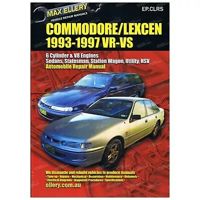 Workshop Repair Manual For Holden Commodore VR VS Max Ellery Mechanical Book • $62.95