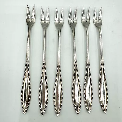 6 Vintage Silver Plated Rogers Bros A1 2-Prong Pickle Forks PLEASE READ • $48