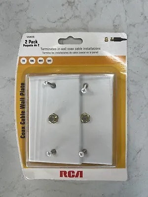 RCA (VH261N) Coax Cable Wall Plate - White (2-Pack) • $9.95