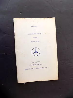 1973 Mercedes Dealer Directory Used Original 450sl 280c W107 W 114 W115 W116 • $59.99