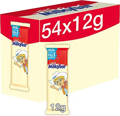 Milkybar White Chocolate Kid Bar 12g Pack Of 54 • £12.89