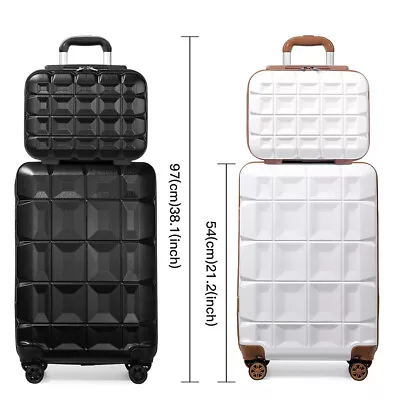 £36.99 • Buy 13/20 Inch ABS Hard Shell Cabin Suitcase Travel 4 Wheels Luggage & Vanity Case