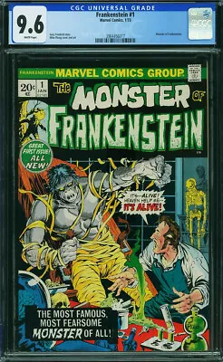 Frankenstein #1 CGC 9.6 1973 Marvel WHITE PAGES! Monster Of! P8 317 Cm Clean • $1395