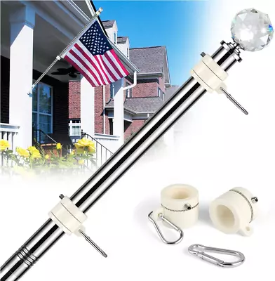 Flag Pole6Ft House Stainless Steel Flag Pole Kit For House Porch Garden Yard Ou • $25.05