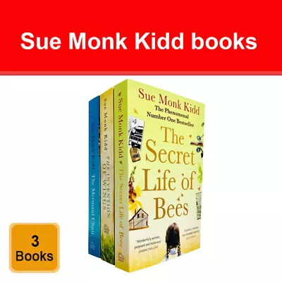 £14.40 • Buy Sue Monk Kidd 3 Books Set Invention Of Wings, Secret Life Of Bees, Mermaid Chair