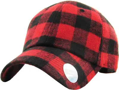 Buffalo Plaid Curved Visor Baseball Cap Dad Hat Polo Style Low Crown • $17.99