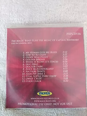 The Magic Band - Plays The Music Of Captain Beefheart Promo CD • £8