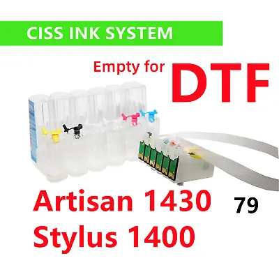 Refillable Empty Cis Ciss Ink System For Stylus 1400 Artisan 1430 DTF Printing** • $59.99