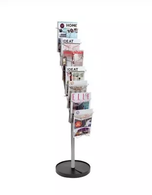 New Alba Floor-Standing 7-Pocket Literature/Magazine Display DDFIL7S • £86